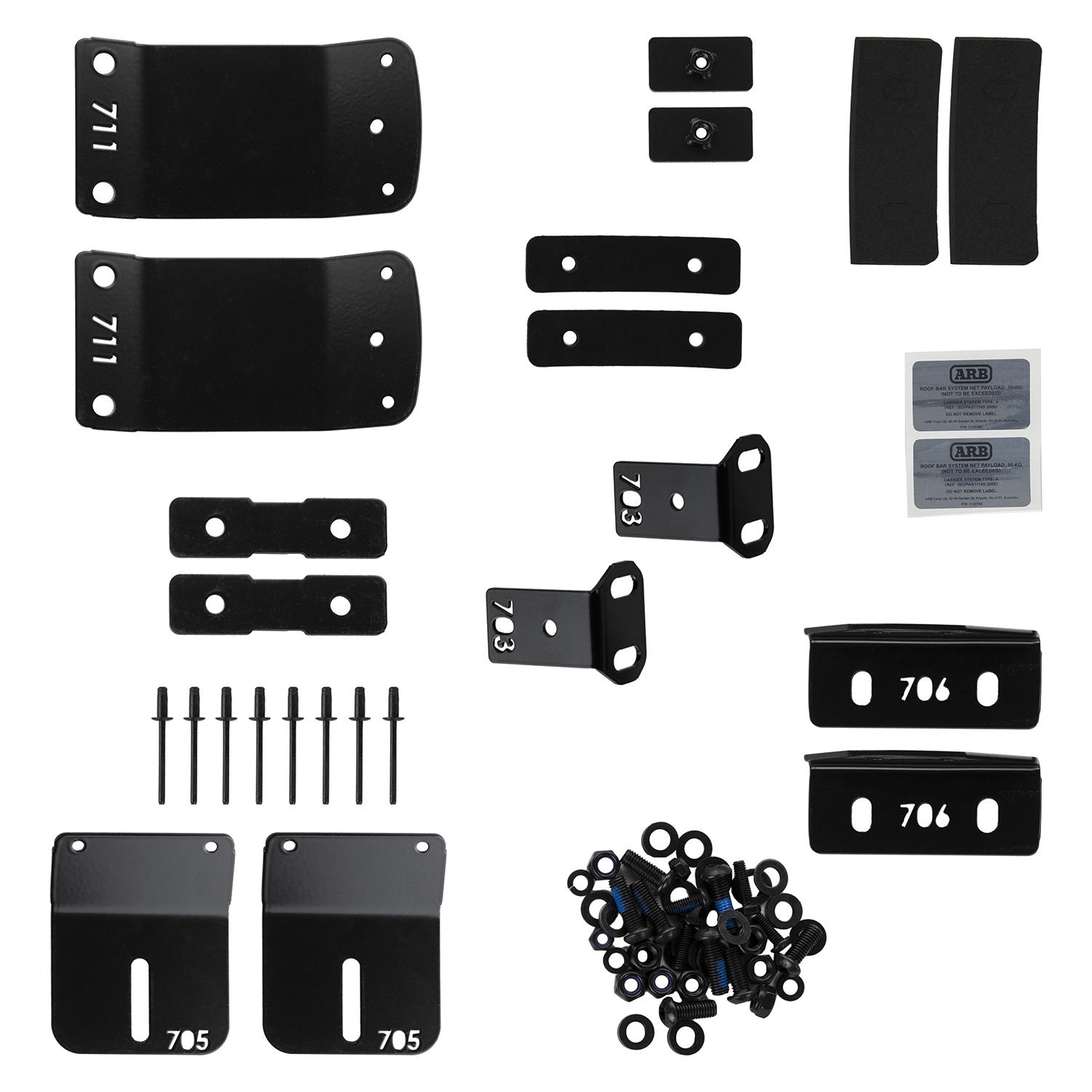 MNT KIT ROOF BAR LIGHT DUTY RR CLASSIC CNPY HILUX SR-SR5 15+