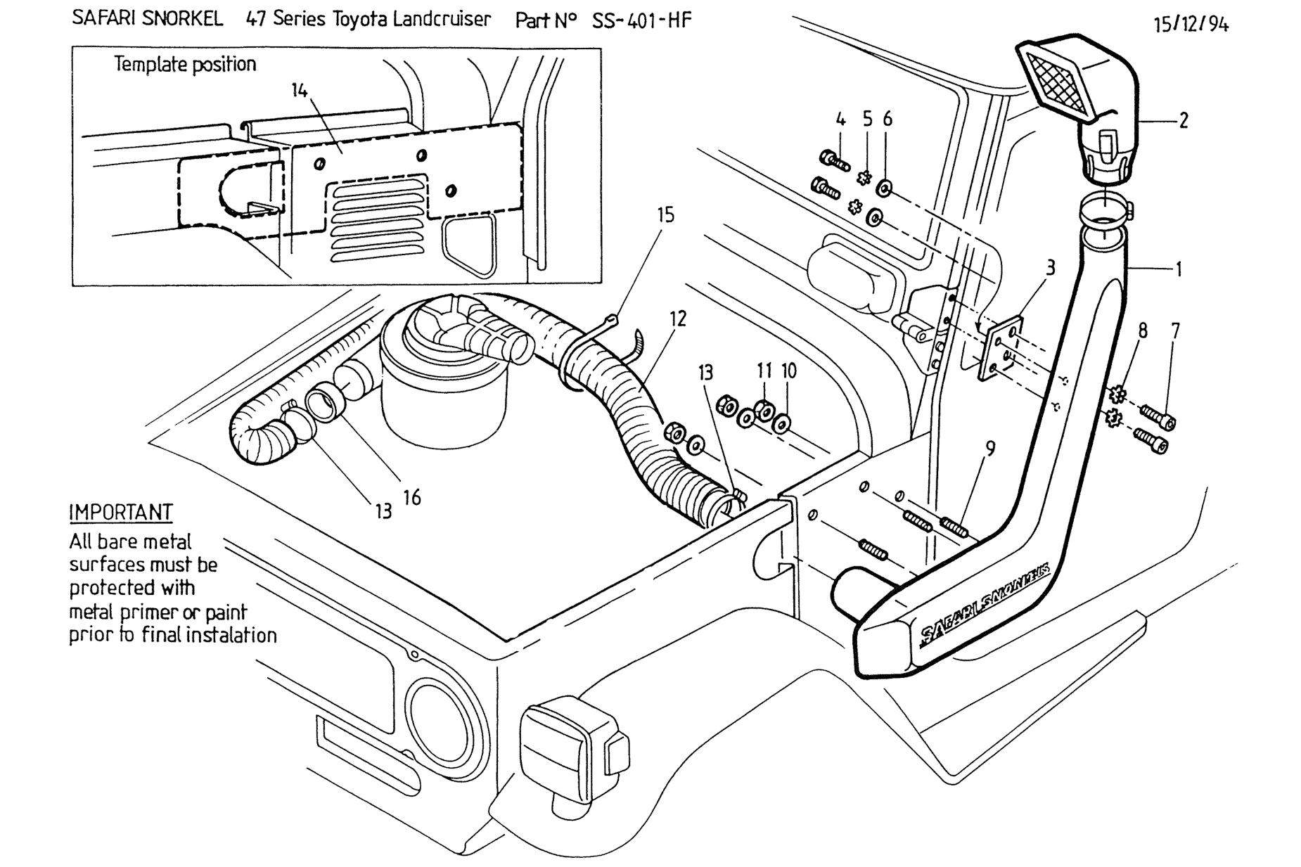 Snorkel Safari Toyota Land Cruiser BJ42 BJ46 3B – Image 2
