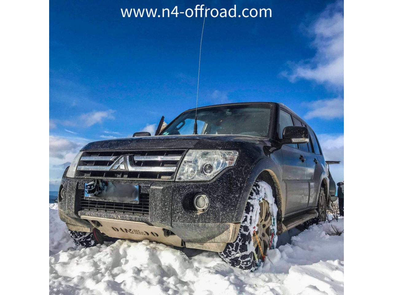 Ski de protection avant en aluminium de 8mm pour Mitsubishi Pajero IV après 2007 N4-Offroad – Image 3