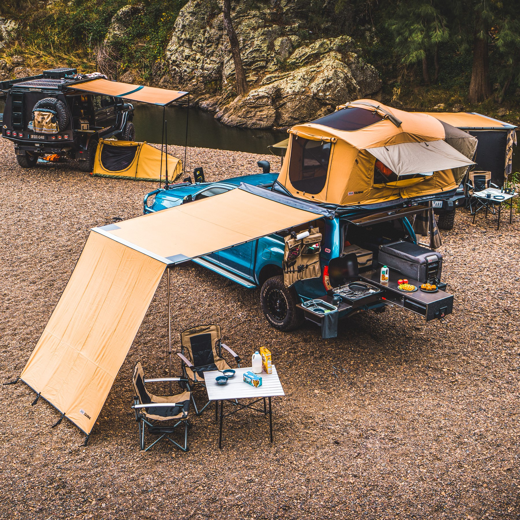 Tente de Toit ARB Flinders (2400x1400mm) + Echelle Amovible – Image 7