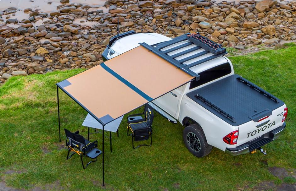 AWNING ALUMINIUM BLACK 2M WITH LIGHT ARB – Image 5