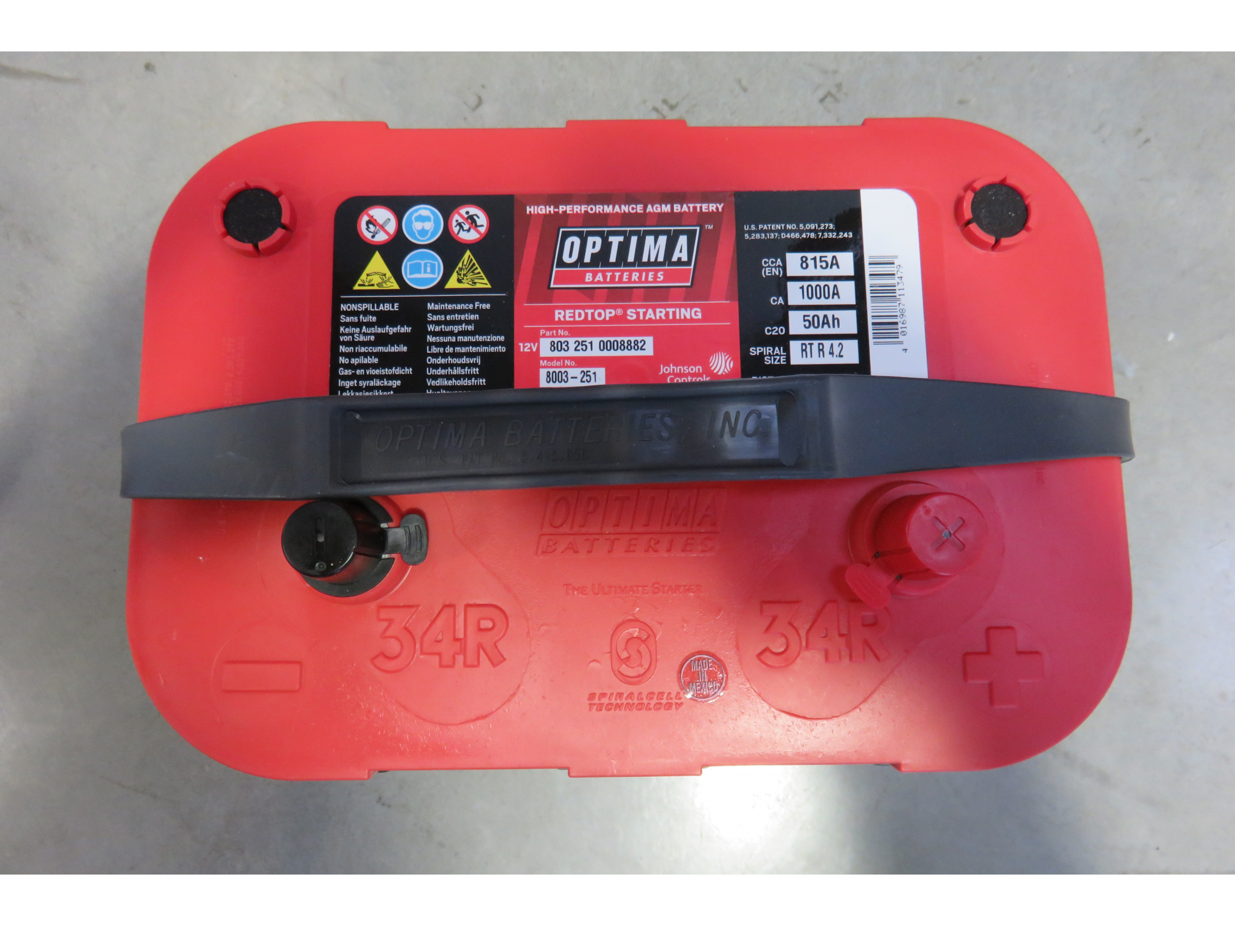 BATTERIE RED TOP R 4 2L OPTIMA ROUGE 815 – Image 2