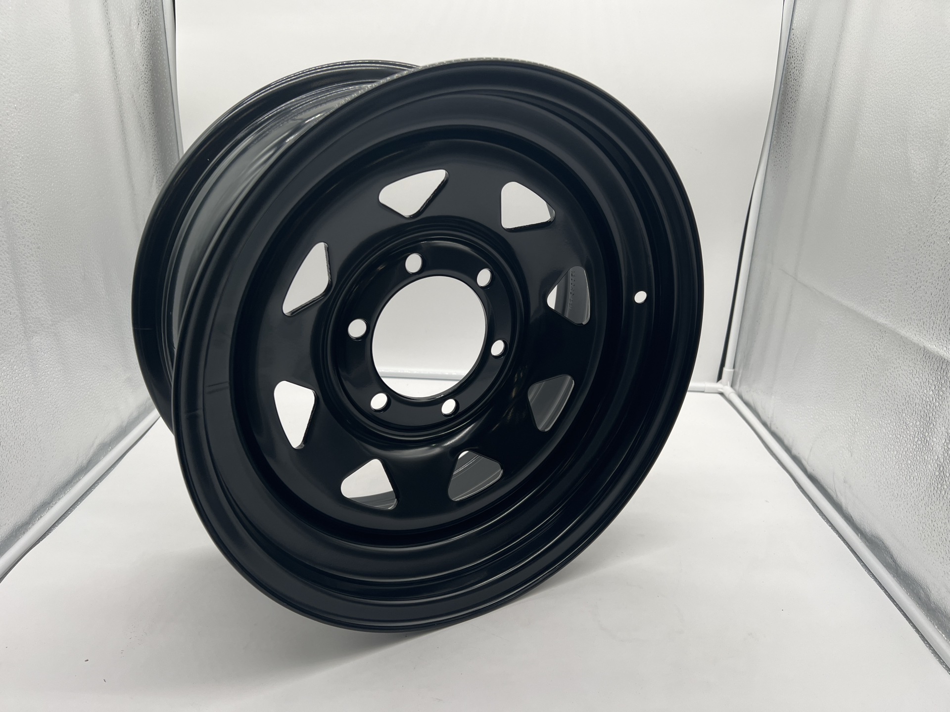 Jante acier Triangular noire 7X16 6x139.7 ET0 CB110 pour Nissan Toyota Ford Mitsubishi – Image 6