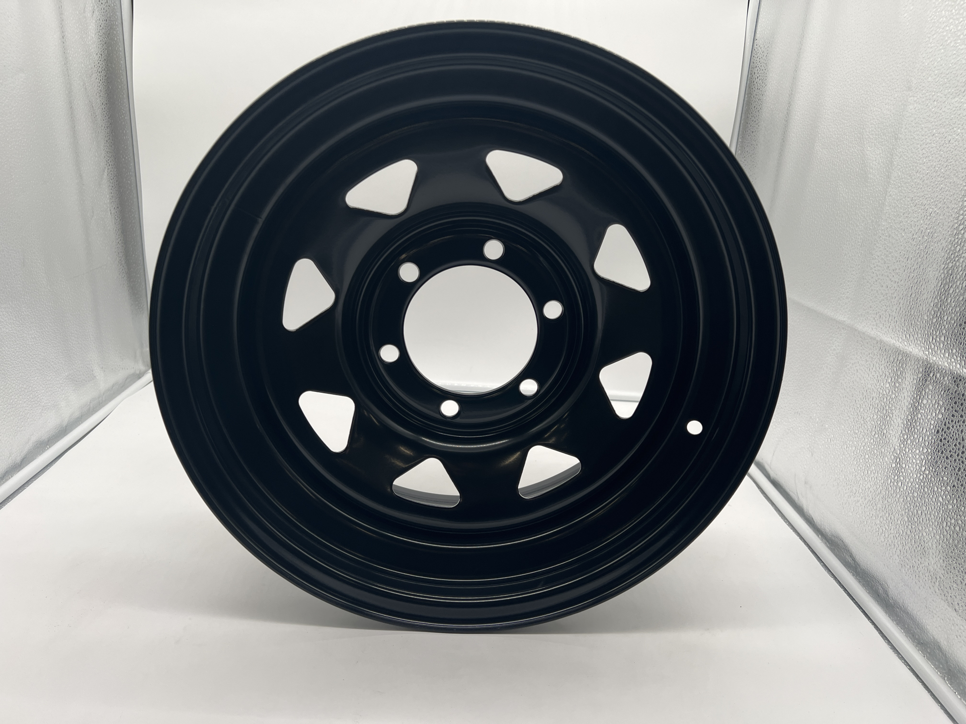 Jante acier Triangular noire 7X16 6x139.7 ET0 CB110 pour Nissan Toyota Ford Mitsubishi – Image 2