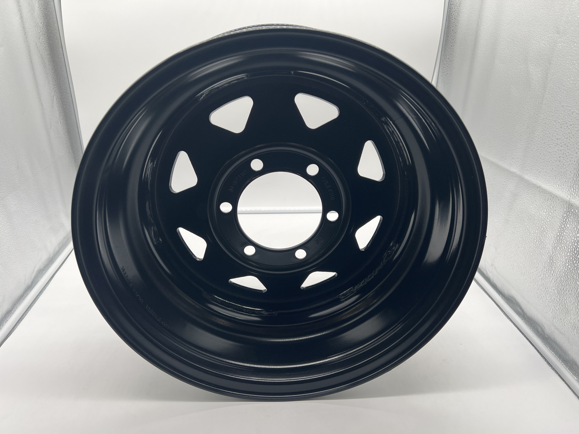 Jante acier Triangular noire 7X16 6x139.7 ET0 CB110 pour Nissan Toyota Ford Mitsubishi – Image 8