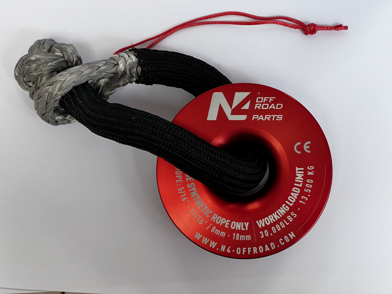 Anneau de treuillage 13.5T en aluminium anodisé rouge N4-Offroad – Image 3