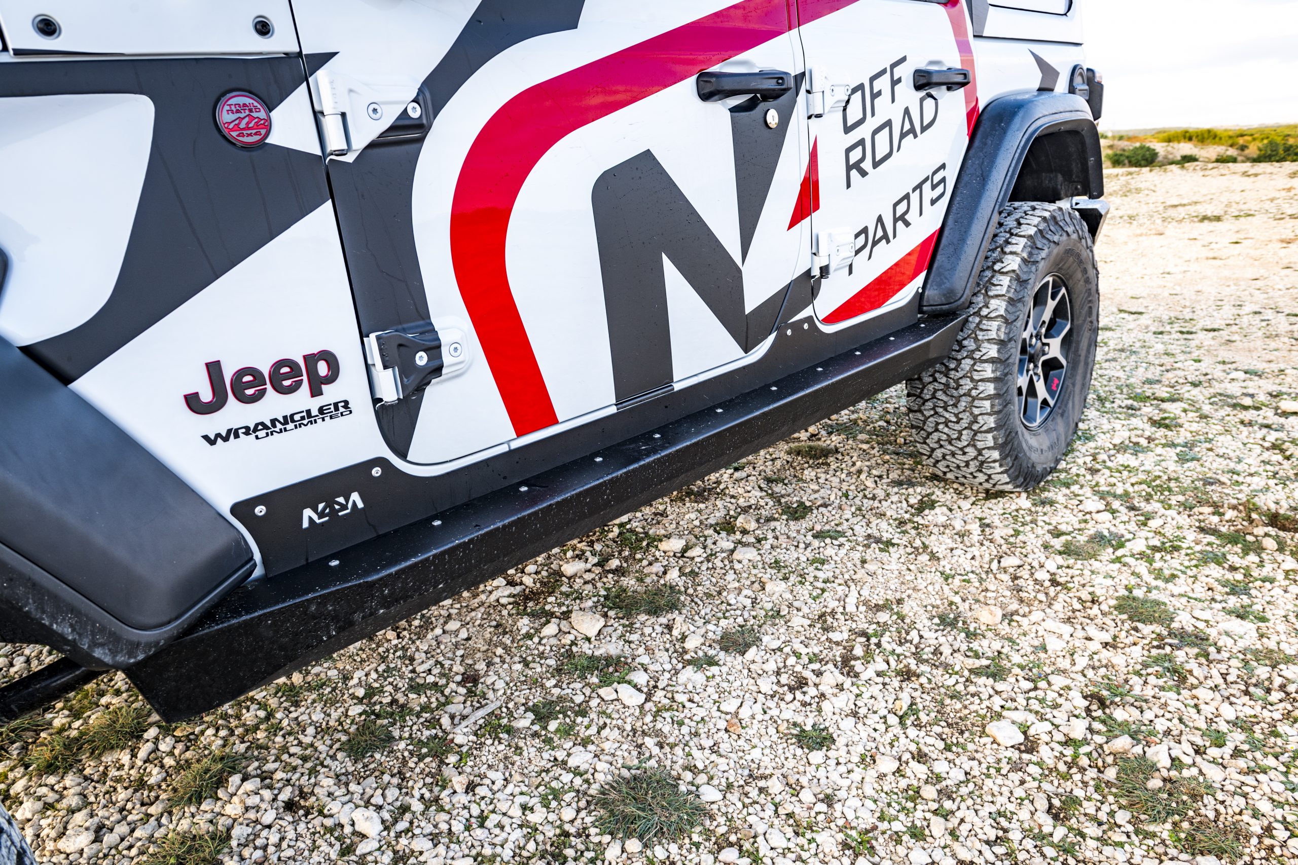 Protections de bas de caisse Jeep Wrangler Unlimited JLU 5 portes N4-Offroad – Image 3