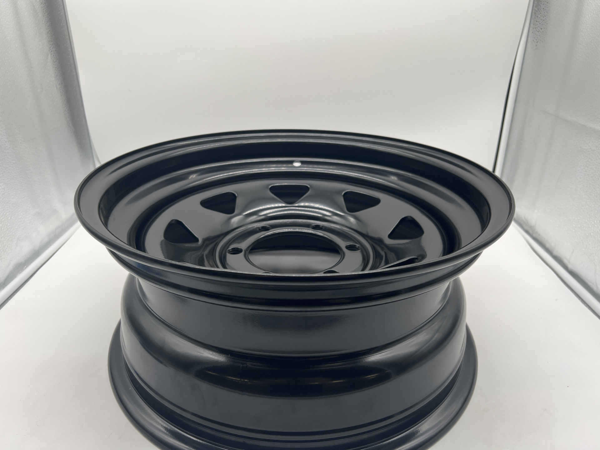 Jante acier Triangular noire 7X16 6x139.7 ET0 CB110 pour Nissan Toyota Ford Mitsubishi – Image 4