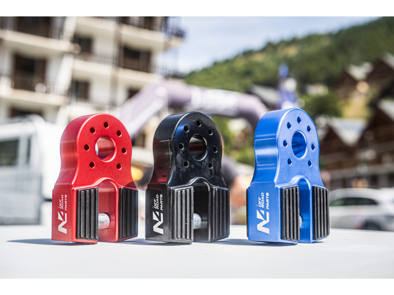 Arrêt de corde 10T en aluminium anodisé bleu pour fixation manille N4-Offroad – Image 4