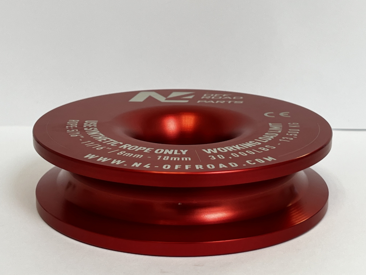 Anneau de treuillage 13.5T en aluminium anodisé rouge N4-Offroad – Image 5