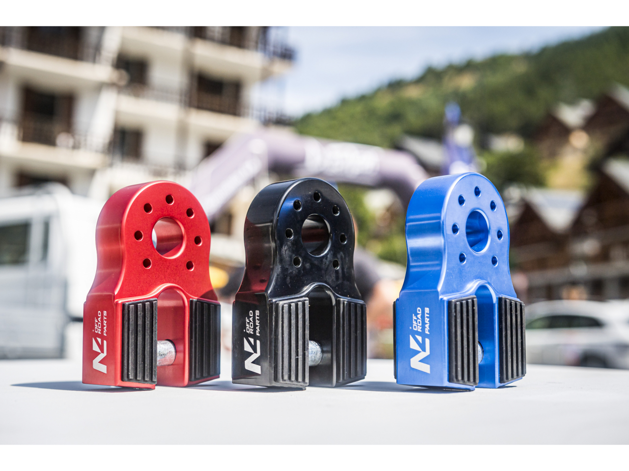 Arrêt de corde 10T en aluminium anodisé rouge pour fixation manille N4-Offroad – Image 5