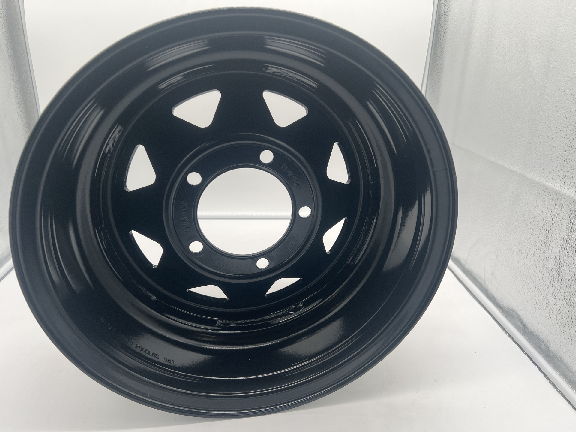 Jante acier Triangular noire 7X15 5x139.7 ET-6 CB108 Suzuki Jimny & Samurai – Image 2