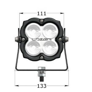 PHARE LED LAZER UTILITY-80 Gen2 NOIR - FIXATION WIDE