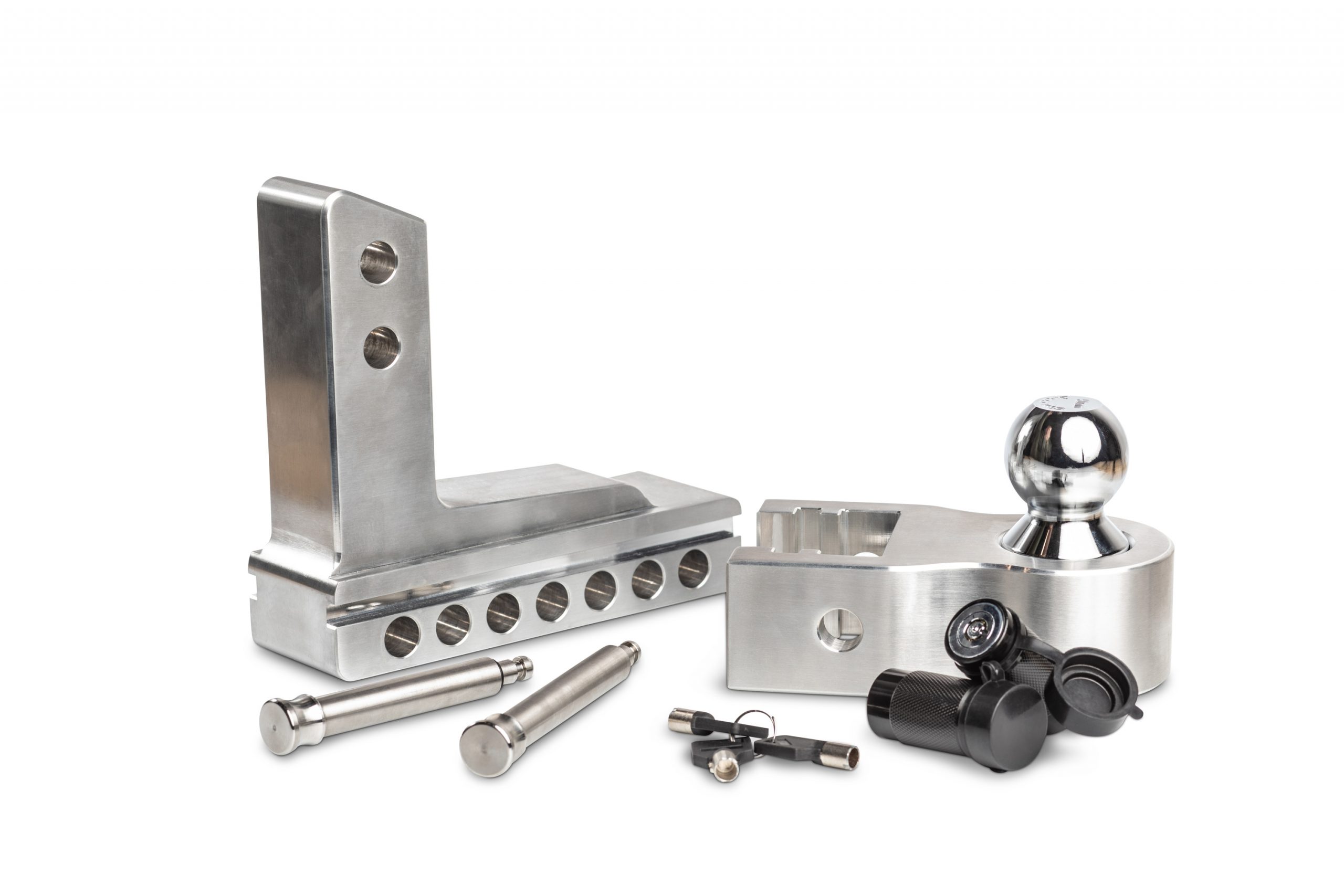 ATTELAGE CARRE US ALUMINIUM - AJUSTABLE 10" - 3600 kg