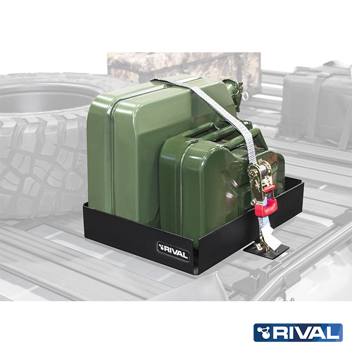 SUPPORT PORTE JERRYCAN DOUBLE POUR GALERIE MODULABLE RIVAL – Image 2