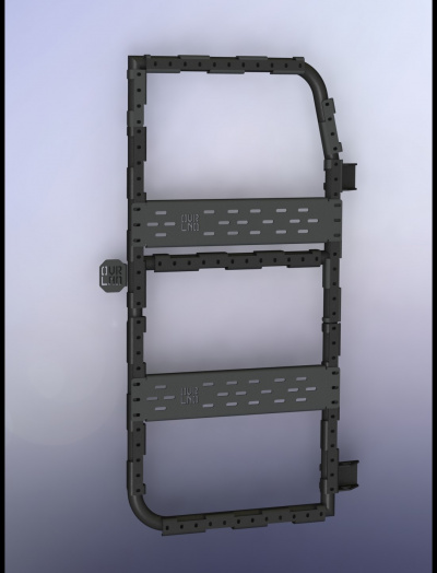 Porte tous tubulaire modulable en aluminium Iveco Daily, Ford Transit, Mercedes W906, W907, Crafter I et II, Ducato, Jumper, Boxer, – Image 10